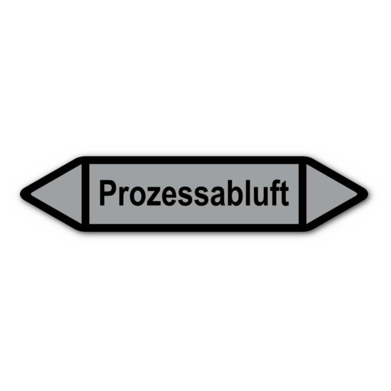 Rohrleitungskennzeichnung „Prozessabluft“