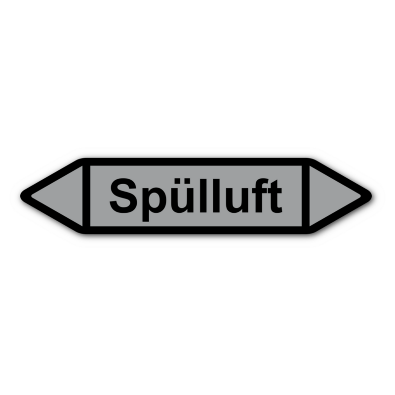 Rohrleitungskennzeichnung „Spülluft“