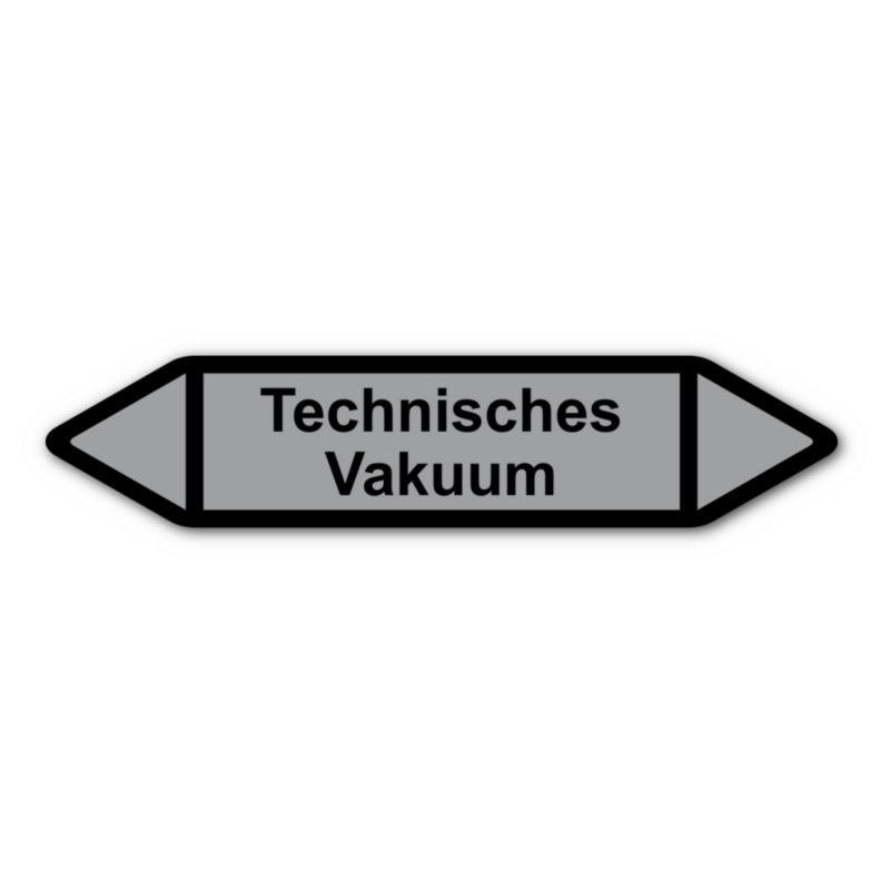Rohrleitungskennzeichnung „Technisches Vakuum“