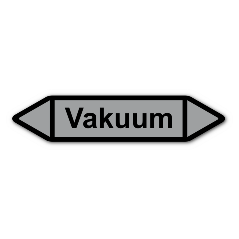 Rohrleitungskennzeichnung „Vakuum“