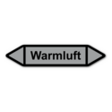 Rohrleitungskennzeichnung „Warmluft“