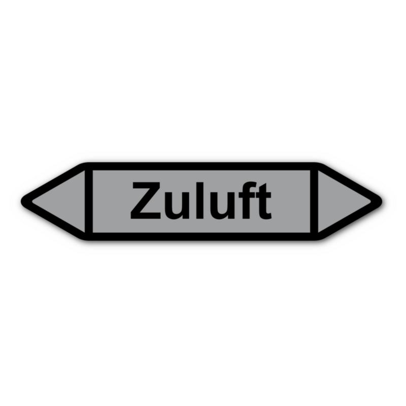 Rohrleitungskennzeichnung „Zuluft“