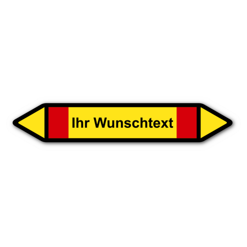 Rohrleitungskennzeichnung „Wunschtext“