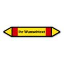 Rohrleitungskennzeichnung „Wunschtext“