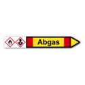 Rohrleitungskennzeichnung „Abgas“