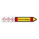 Rohrleitungskennzeichnung „Ammoniakgas“