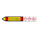 Rohrleitungskennzeichnung „Ammoniakgas“