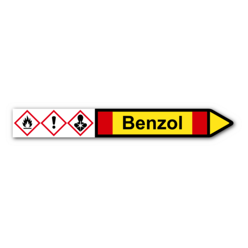Rohrleitungskennzeichnung „Benzol“