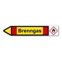 Rohrleitungskennzeichnung „Brenngas“