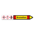 Rohrleitungskennzeichnung „Bromethan“