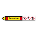 Rohrleitungskennzeichnung „Bromethan“