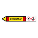 Rohrleitungskennzeichnung „Chlorethan“