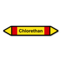 Rohrleitungskennzeichnung „Chlorethan“, ohne Piktogramme