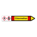 Rohrleitungskennzeichnung „Chlormethan“