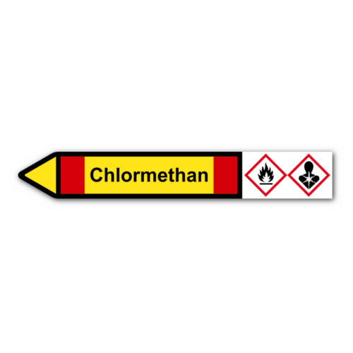 Rohrleitungskennzeichnung „Chlormethan“
