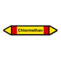Rohrleitungskennzeichnung „Chlormethan“, ohne Piktogramme