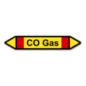 Rohrleitungskennzeichnung „CO Gas“, ohne Piktogramme