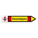Rohrleitungskennzeichnung „Dieselabgase“