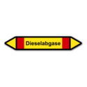 Rohrleitungskennzeichnung „Dieselabgase“, ohne Piktogramme