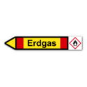 Rohrleitungskennzeichnung „Erdgas“