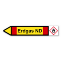 Rohrleitungskennzeichnung „Erdgas ND“