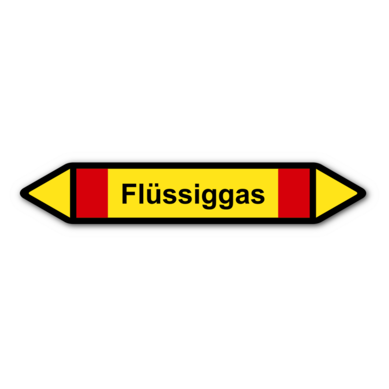 Rohrleitungskennzeichnung „Flüssiggas“, ohne Piktogramme