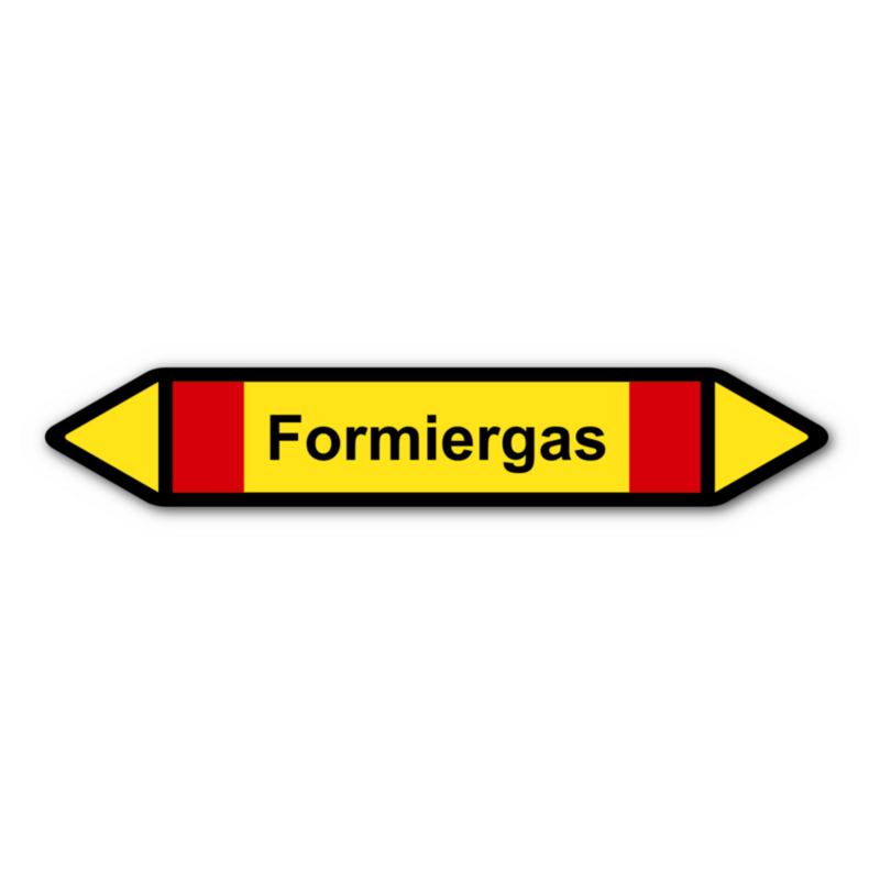 Rohrleitungskennzeichnung „Formiergas“, ohne Piktogramme