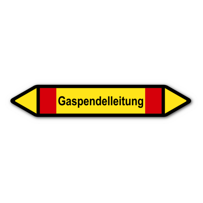 Rohrleitungskennzeichnung „Gaspendelleitung“