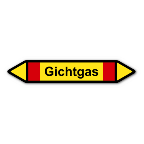 Rohrleitungskennzeichnung „Gichtgas“