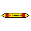 Rohrleitungskennzeichnung „H2 Wasserstoff“, ohne Piktogramme
