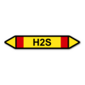 Rohrleitungskennzeichnung „H2S“, ohne Piktogramme