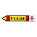 Rohrleitungskennzeichnung „Heizgas“