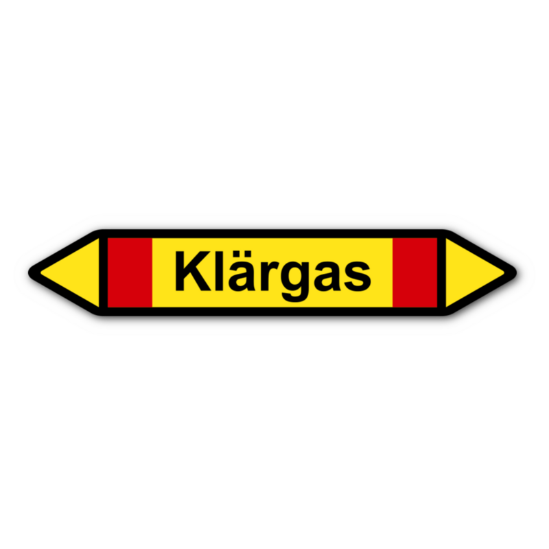 Rohrleitungskennzeichnung „Klärgas“