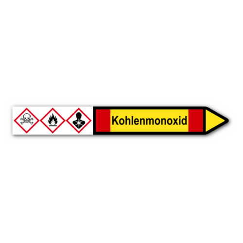 Rohrleitungskennzeichnung „Kohlenmonoxid“