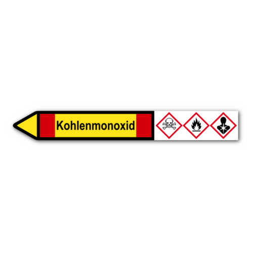 Rohrleitungskennzeichnung „Kohlenmonoxid“