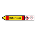 Rohrleitungskennzeichnung „Kokereigas“