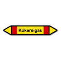 Rohrleitungskennzeichnung „Kokereigas“, ohne Piktogramme