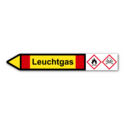 Rohrleitungskennzeichnung „Leuchtgas“