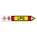 Rohrleitungskennzeichnung „LPG“