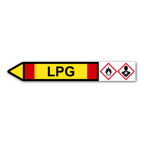 Rohrleitungskennzeichnung „LPG“