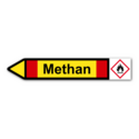 Rohrleitungskennzeichnung „Methan“