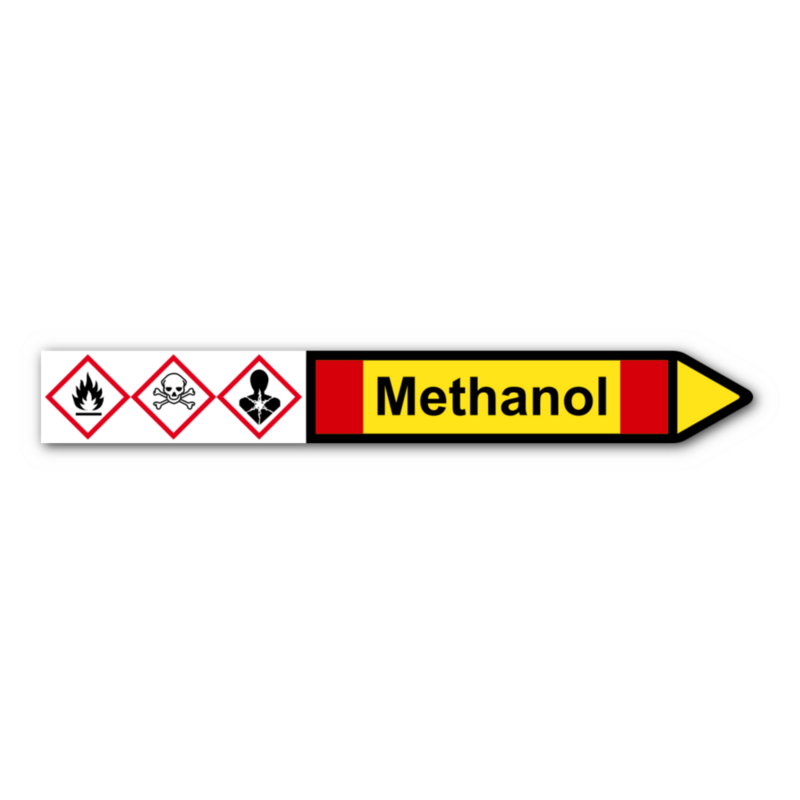Rohrleitungskennzeichnung „Methanol“