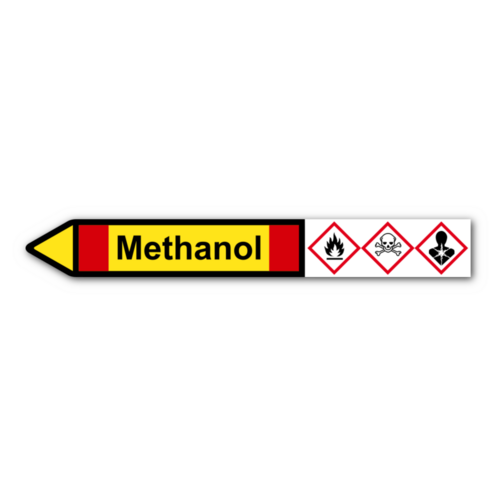 Rohrleitungskennzeichnung „Methanol“