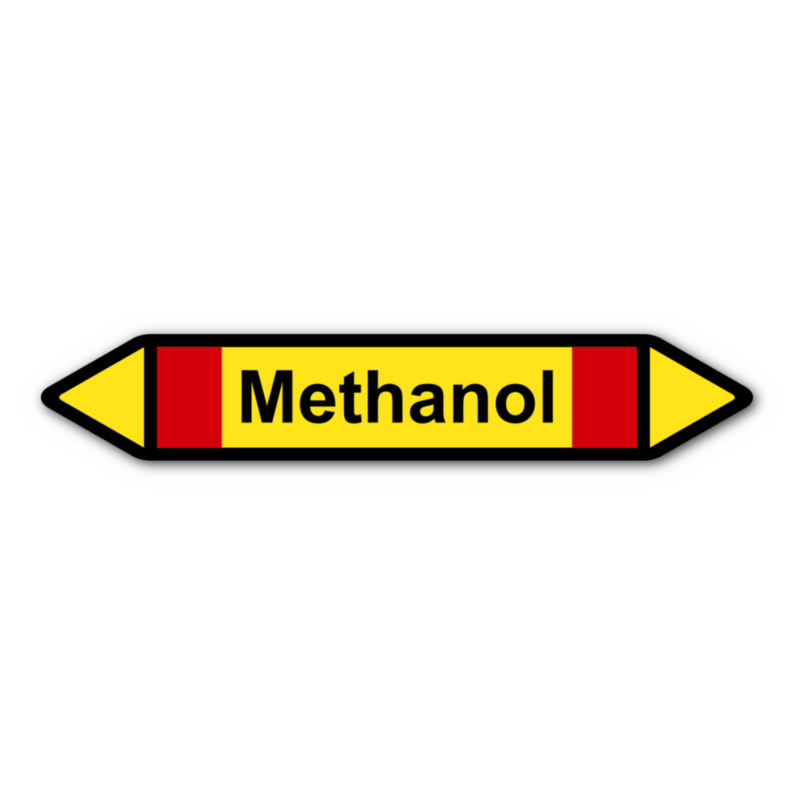 Rohrleitungskennzeichnung „Methanol“, ohne Piktogramme