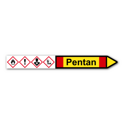 Rohrleitungskennzeichnung „Pentan“