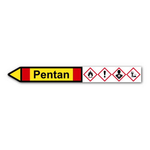 Rohrleitungskennzeichnung „Pentan“