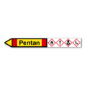 Rohrleitungskennzeichnung „Pentan“