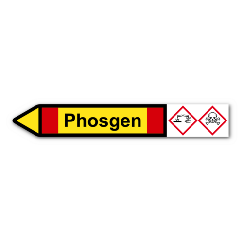 Rohrleitungskennzeichnung „Phosgen“