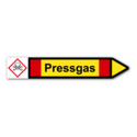 Rohrleitungskennzeichnung „Pressgas“