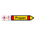 Rohrleitungskennzeichnung „Propan“